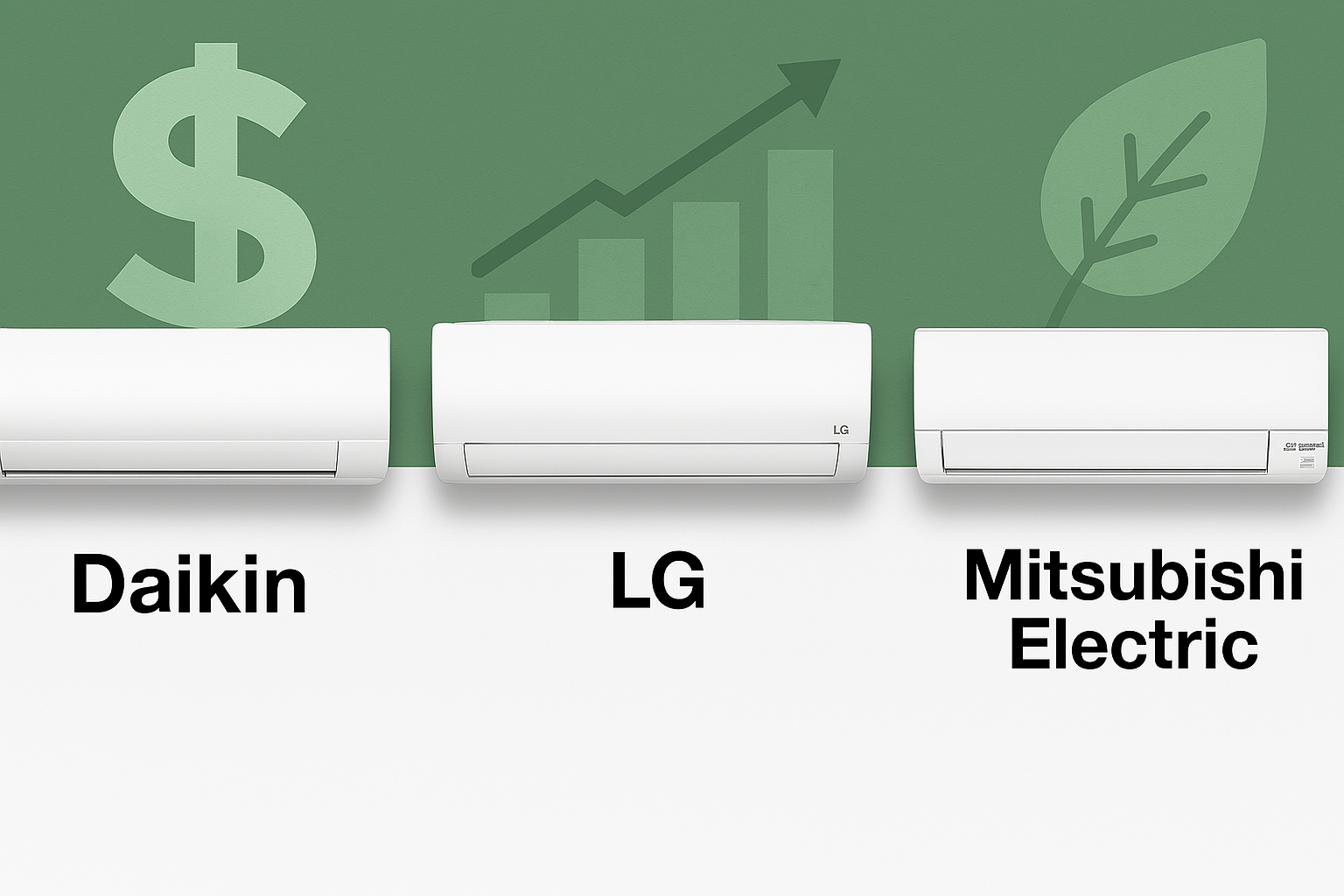 Cele mai eficiente aparate de aer condiționat din punct de vedere energetic, Daikin, LG si Mitsubishi