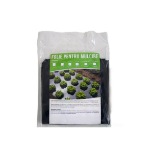 Folie mulcire neagra 17 microni - 3 x 100 m, Grădină>Folie mulcire/ agrotextil /antiburuieni>Folie de mulcire neagră microambalată – ofertă, preț și specificații
